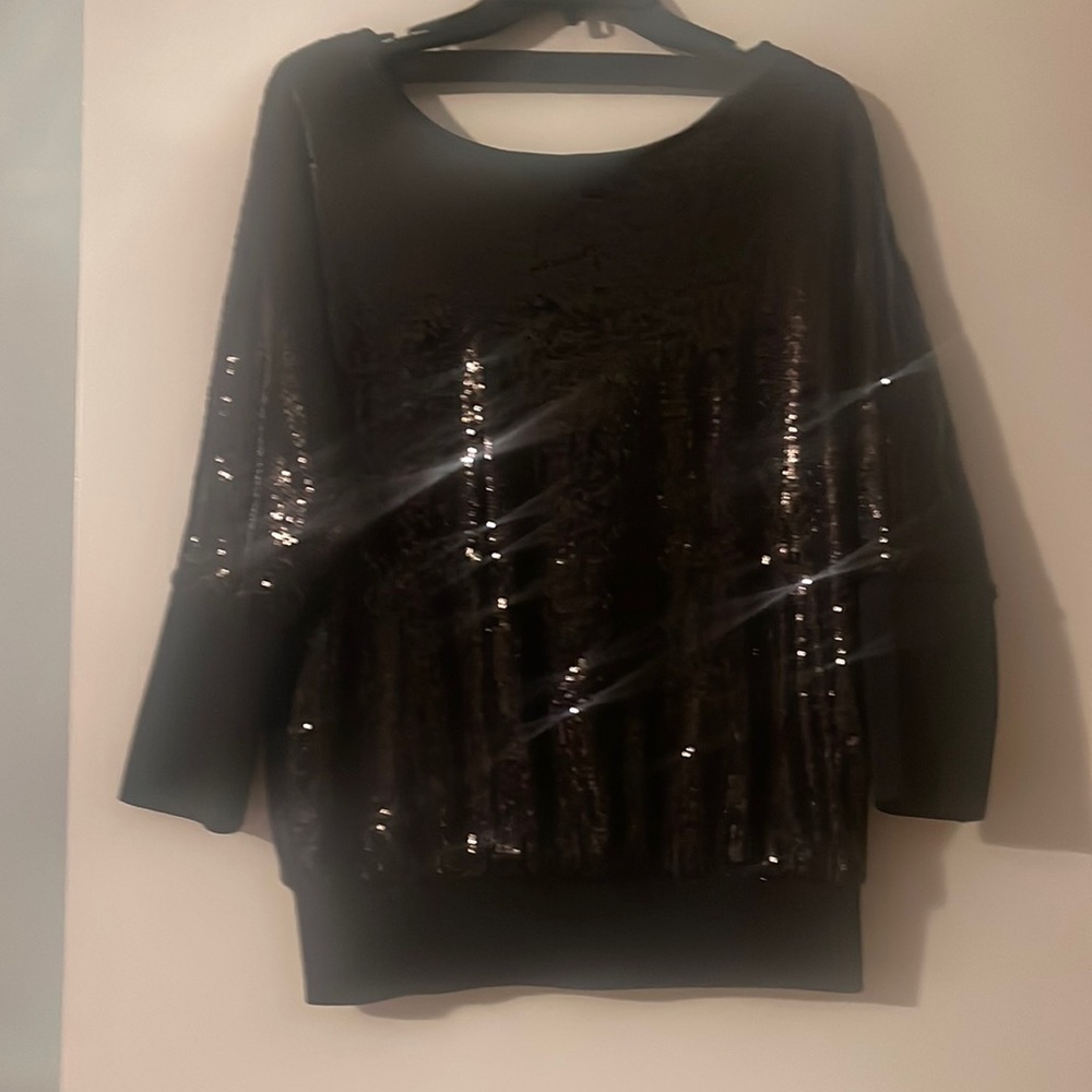 Skinnygirl Megan Sequin Sweatshirt S worn only once-machine washable-fully lined